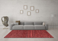 Machine Washable Abstract Red Modern Rug, wshabs5582red