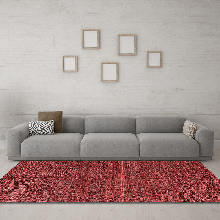 Modern Red Washable Rugs