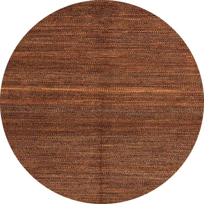 Round Machine Washable Abstract Orange Modern Area Rugs, wshabs5582org