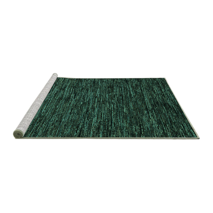 Sideview of Machine Washable Abstract Turquoise Modern Area Rugs, wshabs5583turq