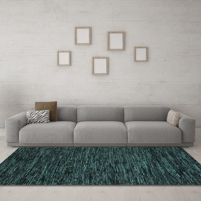 Machine Washable Abstract Light Blue Modern Rug in a Living Room, wshabs5583lblu