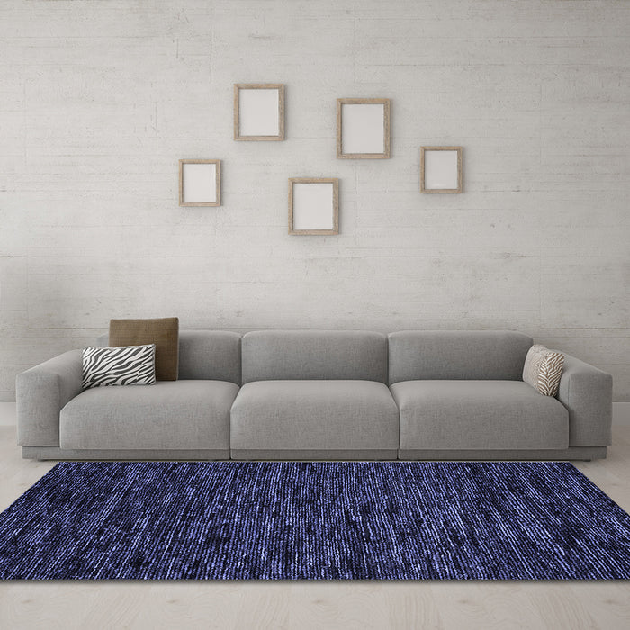 Machine Washable Abstract Blue Modern Rug in a Living Room, wshabs5583blu