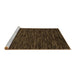 Sideview of Machine Washable Abstract Brown Modern Rug, wshabs5583brn