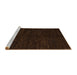 Sideview of Machine Washable Abstract Bakers Brown Rug, wshabs5584