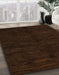 Machine Washable Abstract Bakers Brown Rug in a Family Room, wshabs5584