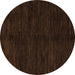 Round Abstract Brown Modern Rug, abs5584brn