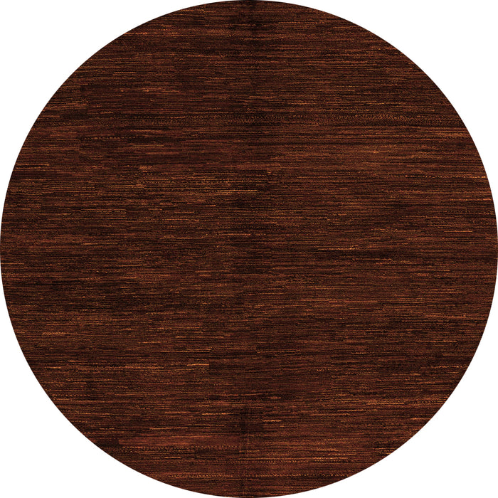 Round Machine Washable Abstract Orange Modern Area Rugs, wshabs5584org