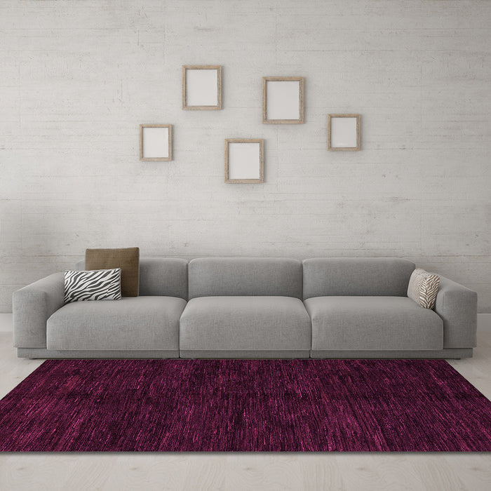Machine Washable Abstract Pink Modern Rug in a Living Room, wshabs5584pnk