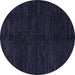 Round Machine Washable Abstract Blue Modern Rug, wshabs5584blu