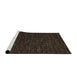 Sideview of Machine Washable Abstract Coffee Brown Rug, wshabs5585