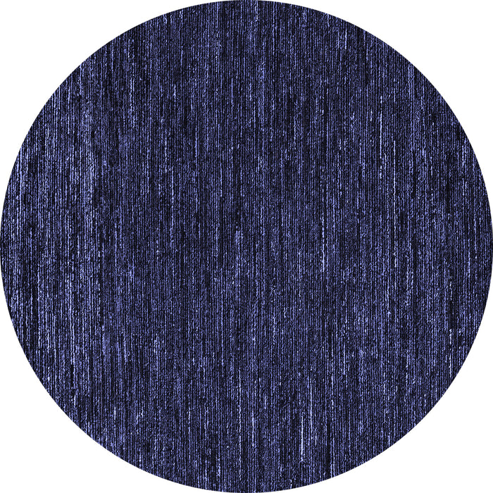 Round Abstract Blue Modern Rug, abs5585blu
