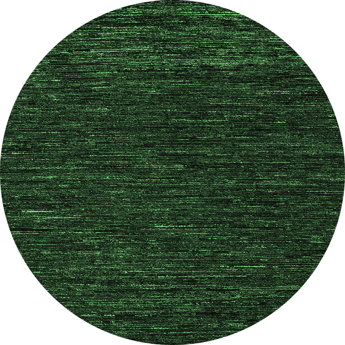 Round Abstract Emerald Green Modern Rug, abs5585emgrn