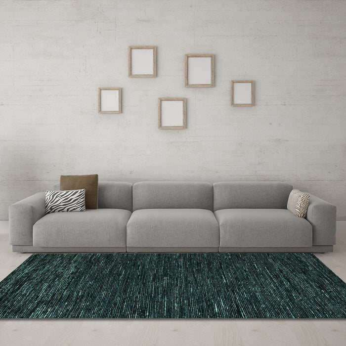 Machine Washable Abstract Light Blue Modern Rug in a Living Room, wshabs5585lblu
