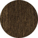 Round Abstract Brown Modern Rug, abs5585brn