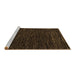 Sideview of Machine Washable Abstract Brown Modern Rug, wshabs5585brn