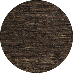 Round Abstract Coffee Brown Modern Rug, abs5585