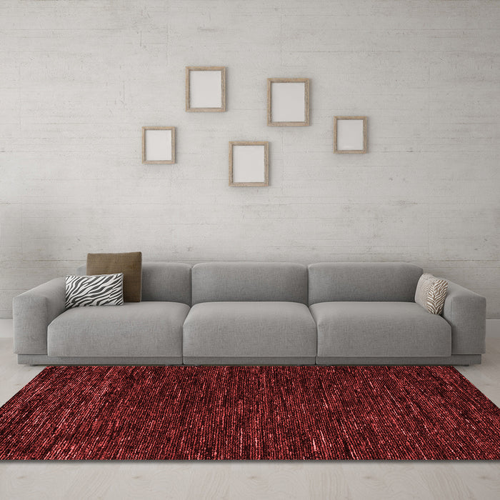 Modern Red Washable Rugs