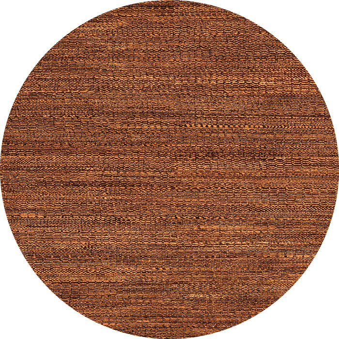 Round Machine Washable Abstract Orange Modern Area Rugs, wshabs5586org