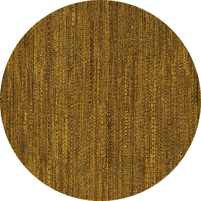 Round Machine Washable Abstract Yellow Modern Rug, wshabs5586yw