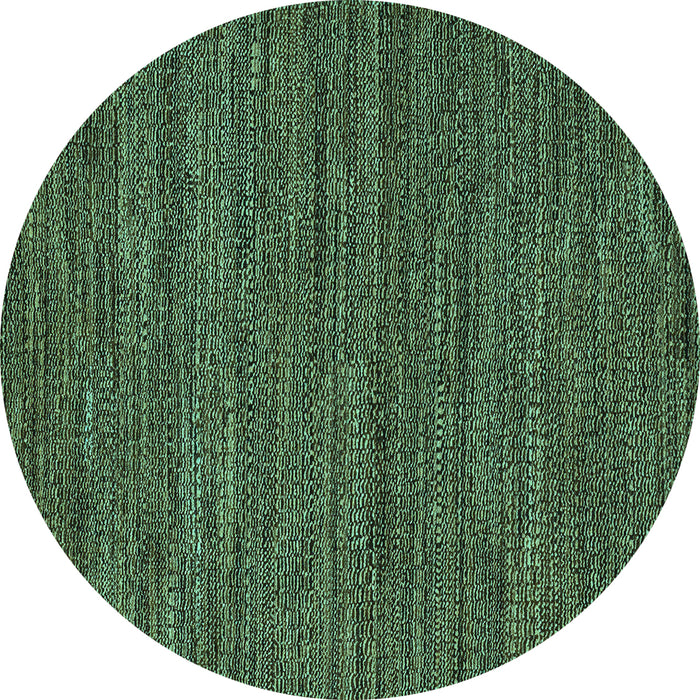 Round Abstract Turquoise Modern Rug, abs5586turq