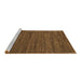 Sideview of Machine Washable Abstract Brown Modern Rug, wshabs5586brn