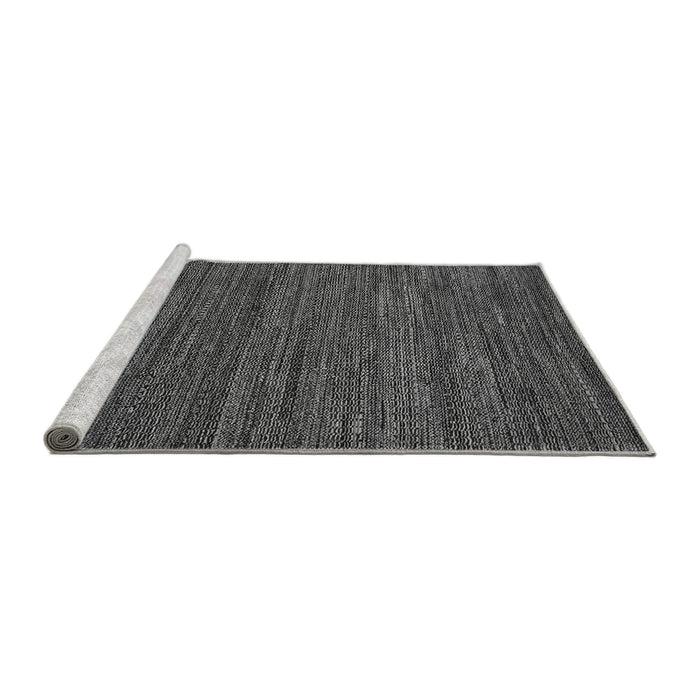Sideview of Machine Washable Abstract Gray Modern Rug, wshabs5586gry