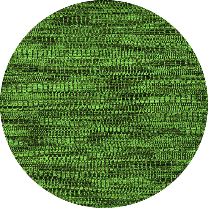 Round Abstract Green Modern Rug, abs5586grn