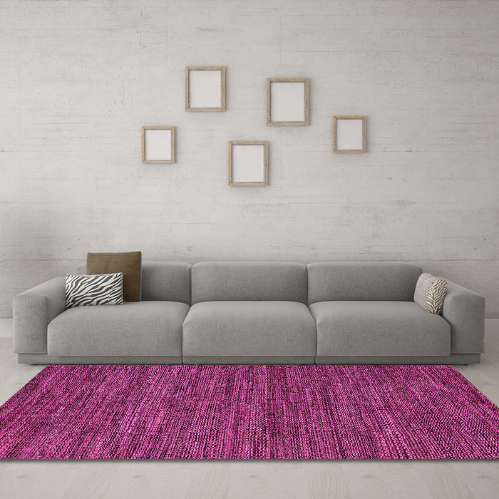 Machine Washable Abstract Pink Modern Rug in a Living Room, wshabs5586pnk