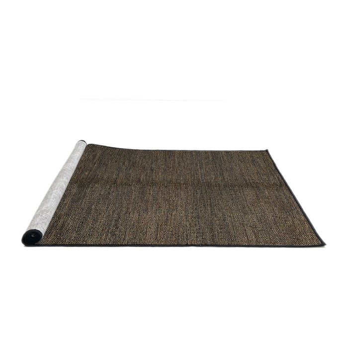 Sideview of Machine Washable Abstract Dark Almond Brown Rug, wshabs5587