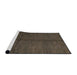 Sideview of Machine Washable Abstract Dark Almond Brown Rug, wshabs5587