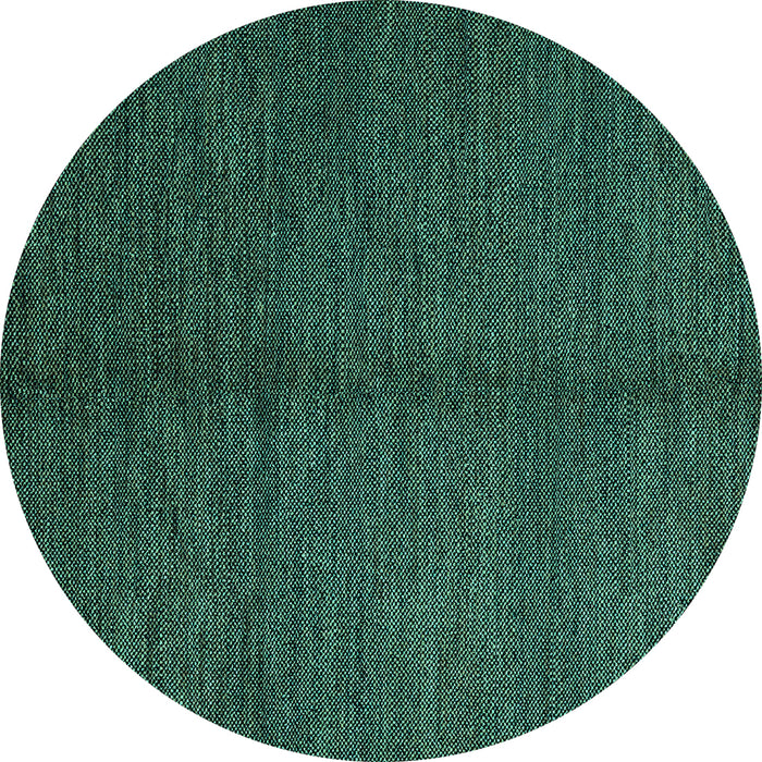Round Abstract Turquoise Modern Rug, abs5587turq