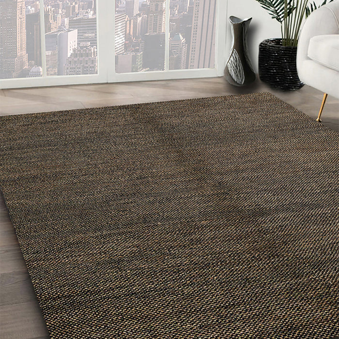 Abstract Dark Almond Brown Modern Rug in Family Room, abs5587