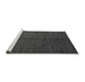 Sideview of Machine Washable Abstract Gray Modern Rug, wshabs5587gry