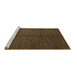 Sideview of Machine Washable Abstract Brown Modern Rug, wshabs5587brn