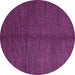 Round Abstract Pink Modern Rug, abs5587pnk