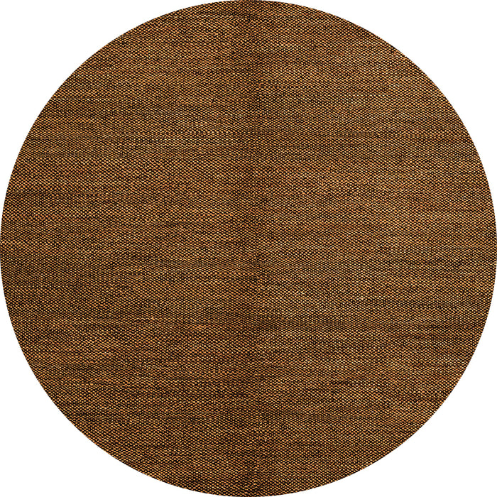 Round Abstract Orange Modern Rug, abs5587org
