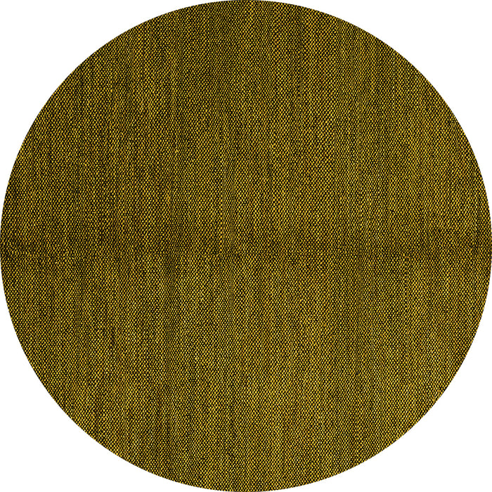 Round Machine Washable Abstract Yellow Modern Rug, wshabs5587yw