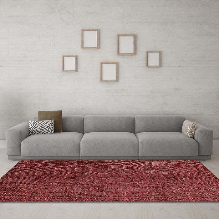 Modern Red Washable Rugs