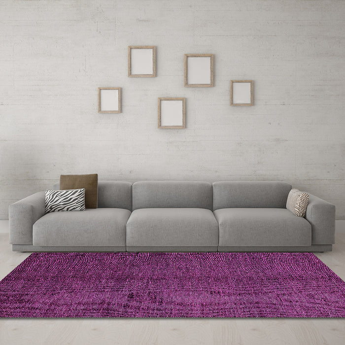 Machine Washable Abstract Pink Modern Rug in a Living Room, wshabs5587pnk