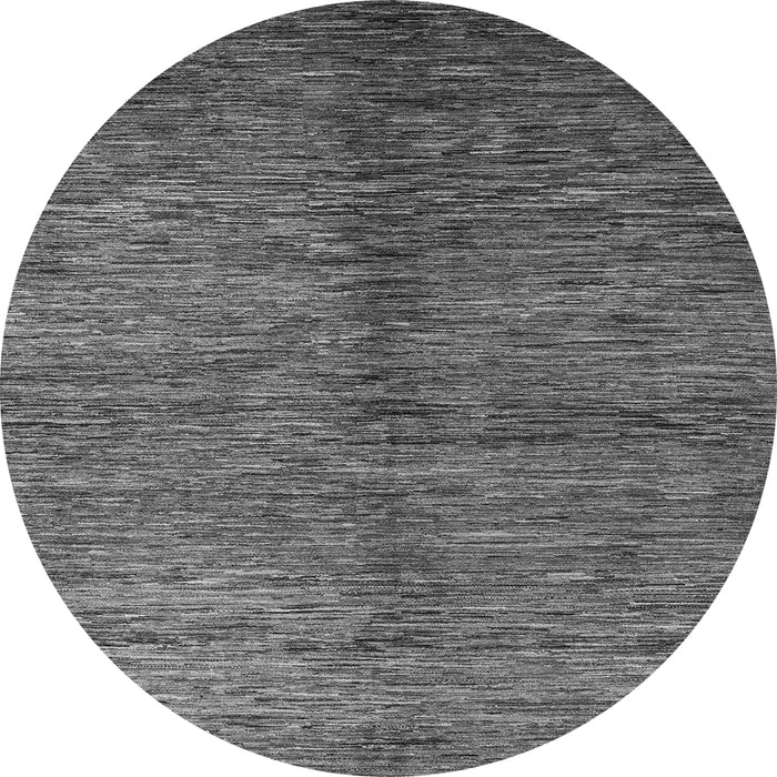 Round Machine Washable Abstract Gray Modern Rug, wshabs5588gry