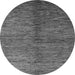 Round Machine Washable Abstract Gray Modern Rug, wshabs5588gry