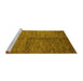 Sideview of Machine Washable Abstract Yellow Modern Rug, wshabs5588yw