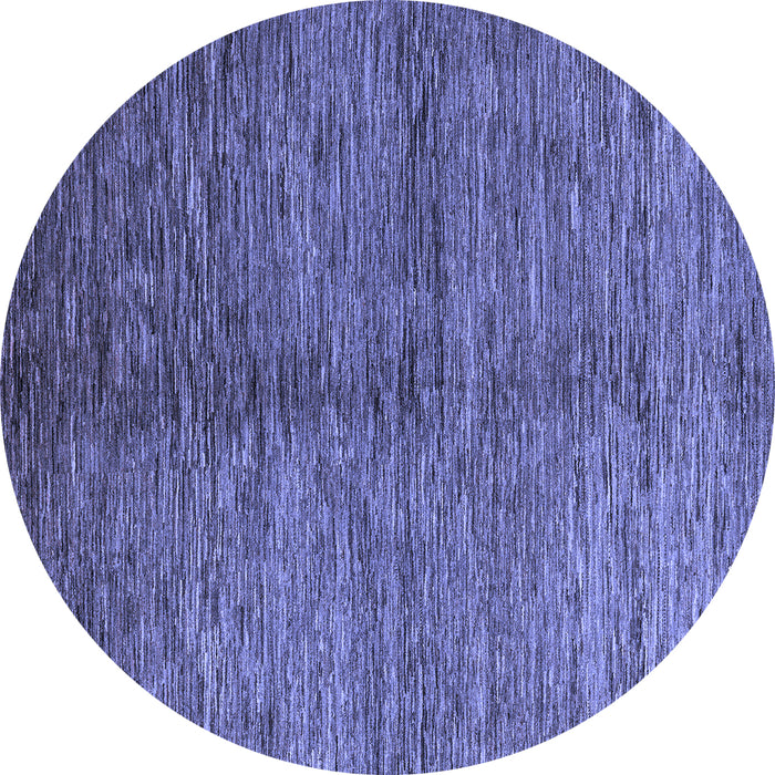 Round Abstract Blue Modern Rug, abs5588blu