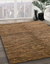 Abstract Saddle Brown Modern Rug, abs5588