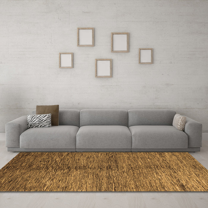 Machine Washable Abstract Brown Modern Rug in a Living Room,, wshabs5588brn