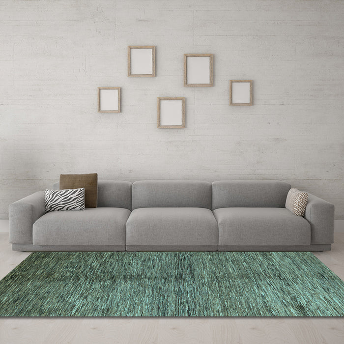 Machine Washable Abstract Light Blue Modern Rug in a Living Room, wshabs5588lblu