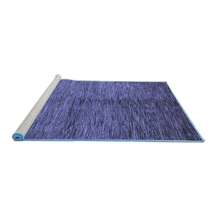 Sideview of Machine Washable Abstract Blue Modern Rug, wshabs5588blu