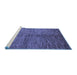 Sideview of Machine Washable Abstract Blue Modern Rug, wshabs5588blu