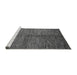 Sideview of Machine Washable Abstract Gray Modern Rug, wshabs5588gry