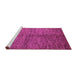 Sideview of Machine Washable Abstract Pink Modern Rug, wshabs5588pnk